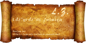 Légrádi Zelmira névjegykártya